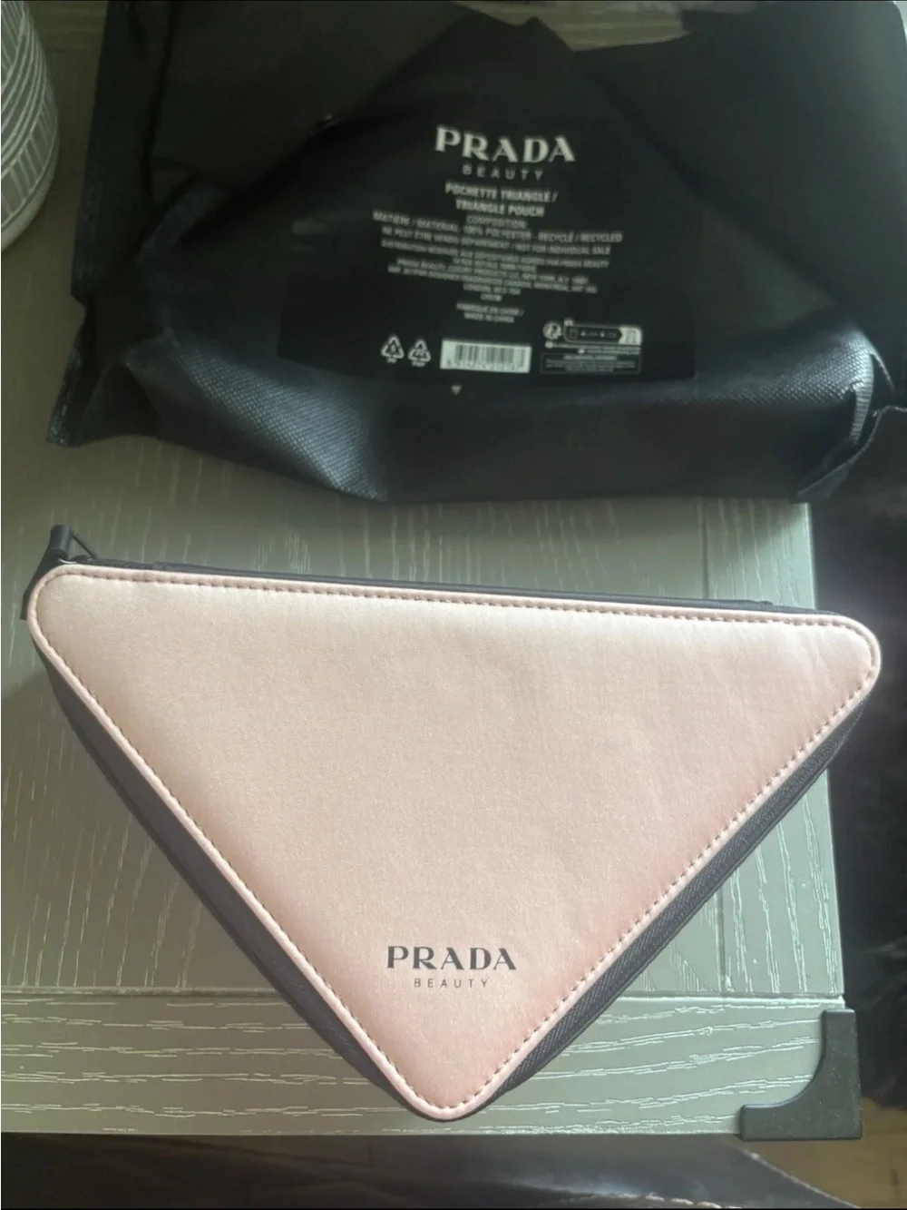 FASHION Pink Triangle Cosmetic Case